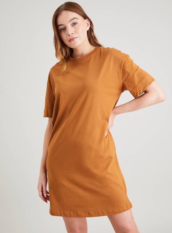 Brown Oversized T-Shirt Dress 22