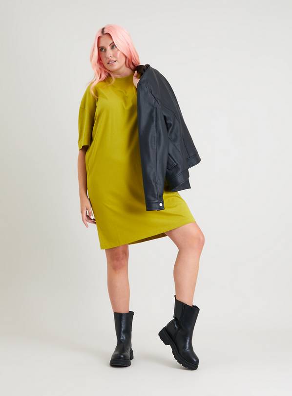 Oversized yellow on sale t shirt dress