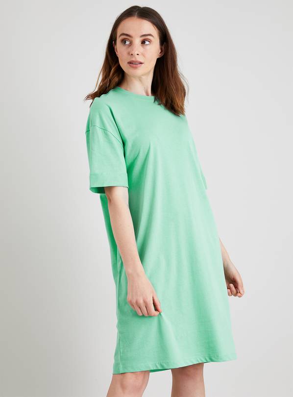 Turquoise Oversized T-Shirt Dress 14