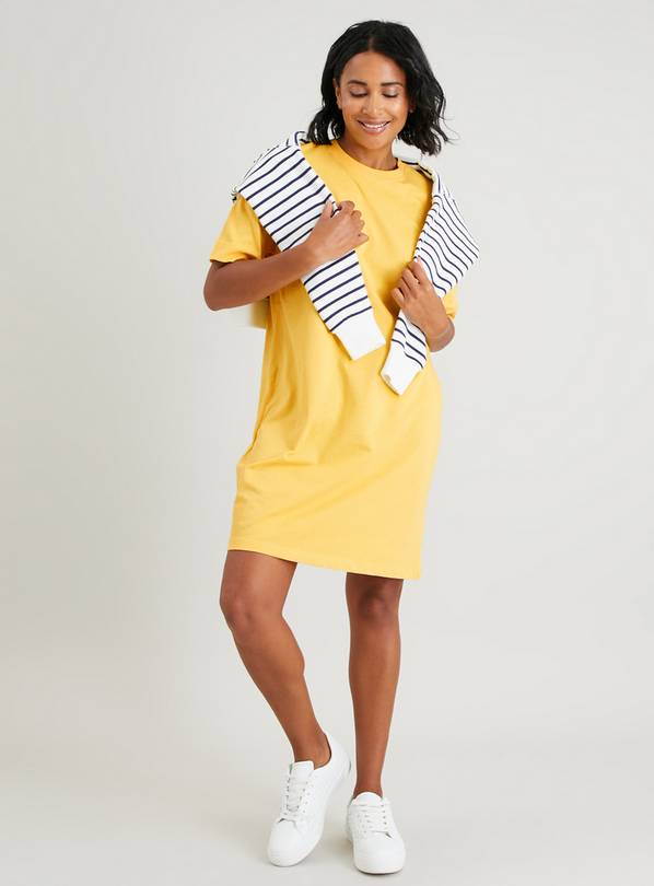 Oversized yellow hotsell t shirt dress