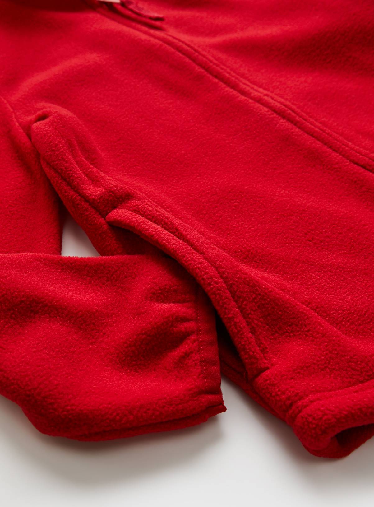 Red Polyester Full Zip Fleece Jacket 7 years - Image 2