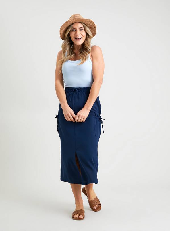 Buy Navy Cargo Midi Skirt 14 Skirts Tu