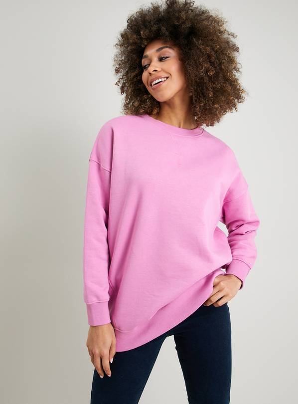 Buy Pink Oversized Sweatshirt - S | Hoodies and sweatshirts | Argos