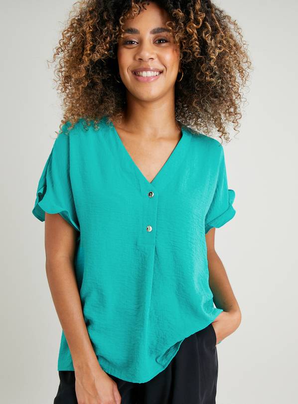 Teal blouse on sale