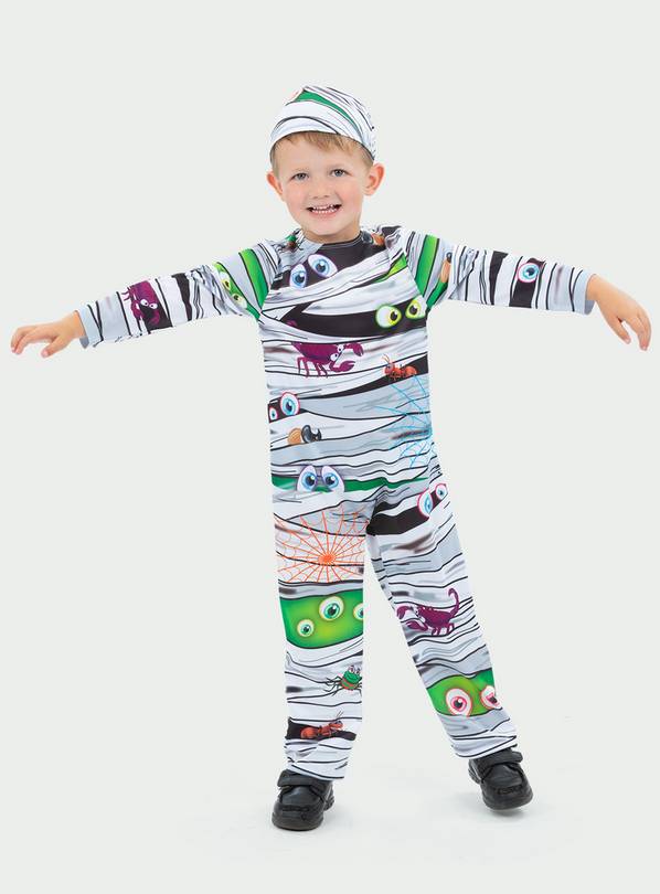 White Eyeball Print Mummy Costume 1-2 years