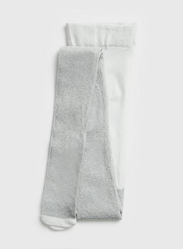 Silver Sparkle Tights 18-24 months