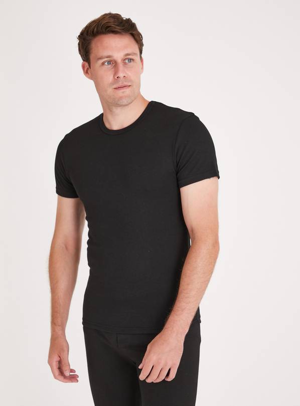 Black Maximum Warmth Thermal Short Sleeve T-Shirt L