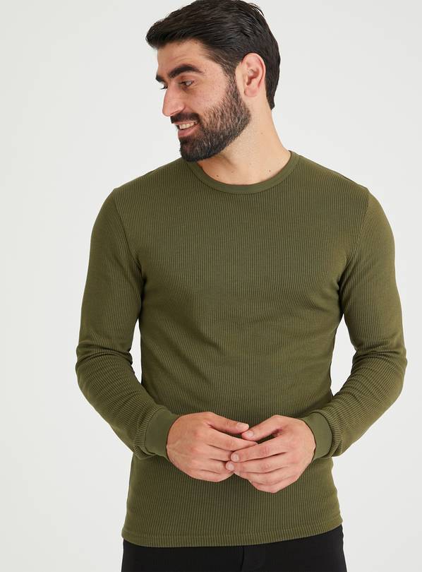 Buy Khaki Thermal Long Sleeve Top XXXL | Underwear | Tu