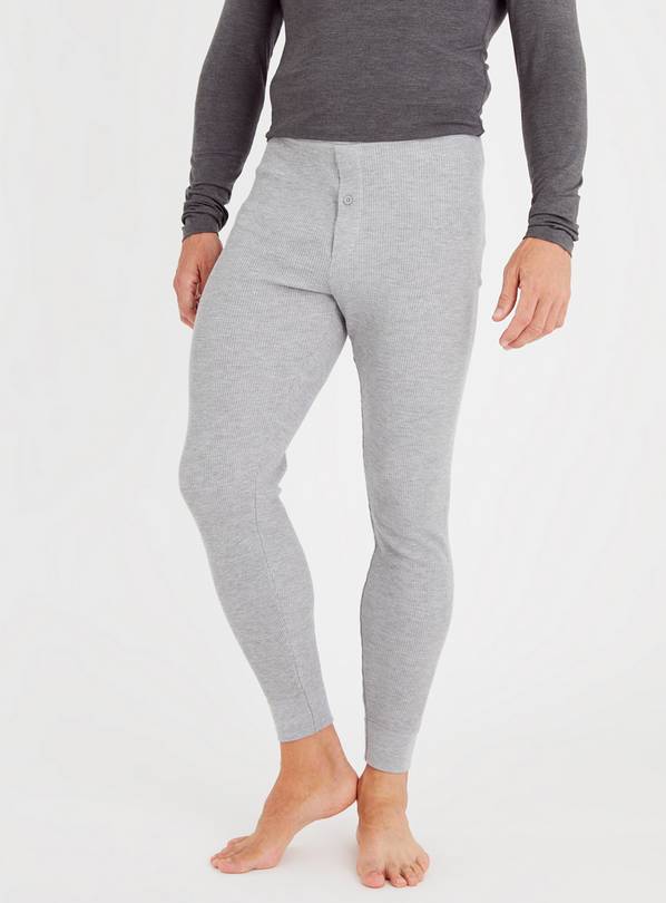 Buy Grey Waffle Maximum Warmth Long Thermal Pants M, Underwear