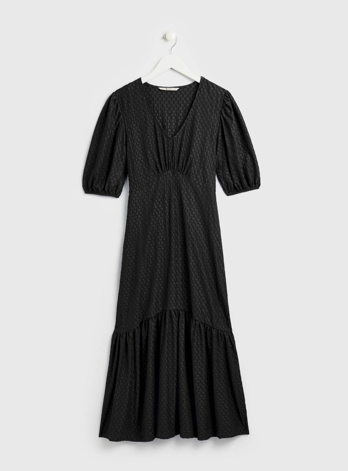 Black Crinkle Midi Dress 18 - Image 3