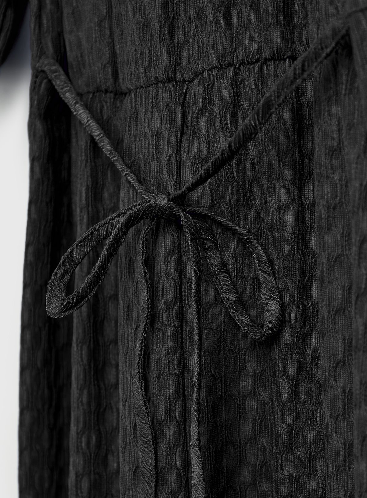 Black Crinkle Midi Dress 18 - Image 4 thumbnail