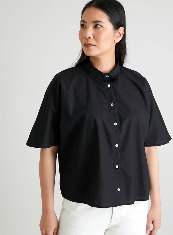 Black Oversized Boxy Fit Shirt 16