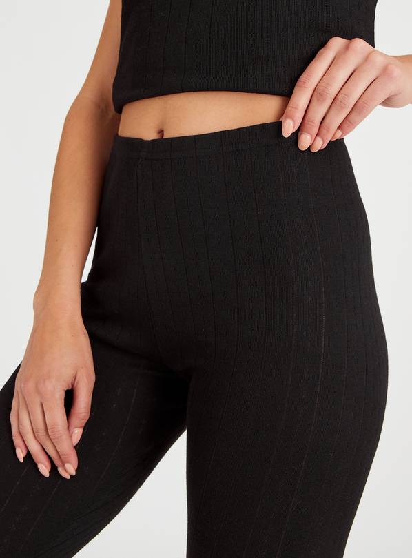 Buy Black Maximum Warmth Pointelle Thermal Leggings 8 Thermals Tu