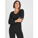 Buy Black & Cream Pointelle Long Sleeve Thermal Vest 2 Pack 14