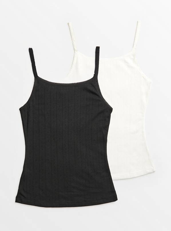 Buy Black & Cream Thermal Maximum Warmth Cami 2 Pack 12, Thermals