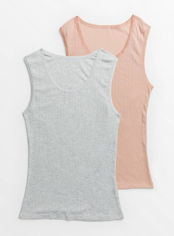 White 2 Pack Thermal Vest Tops (2-16yrs)