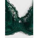 Buy A-GG Dark Green Recycled Lace Full Cup Non Padded Bra 40GG, Bras