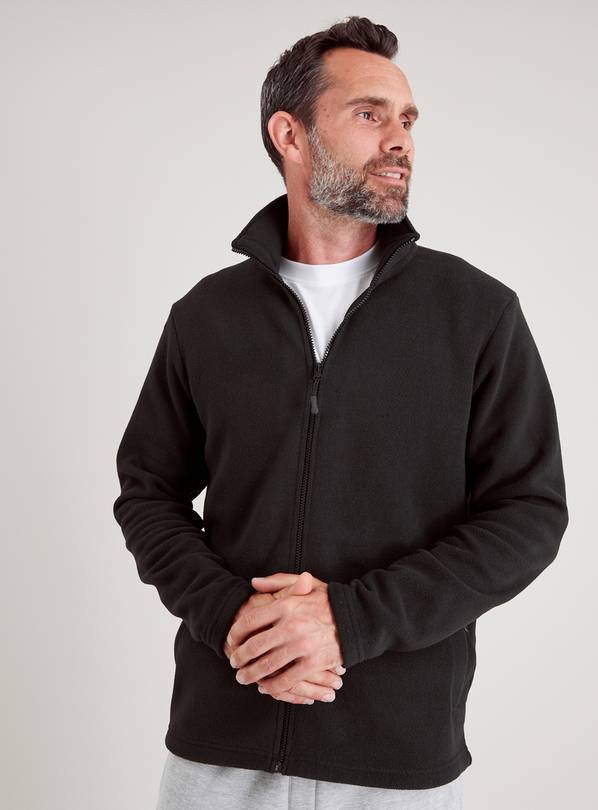 Mens black fleece jumper sale