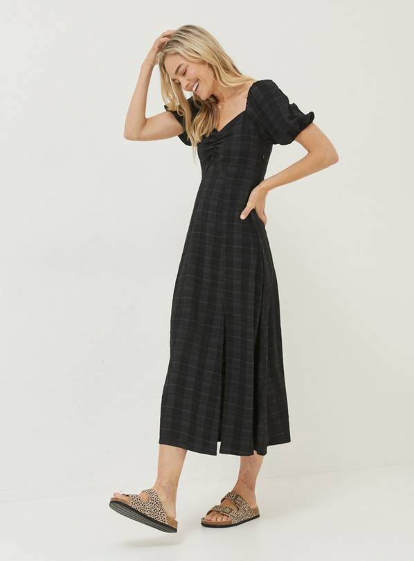 FATFACE Tania Black Midi Dress 18