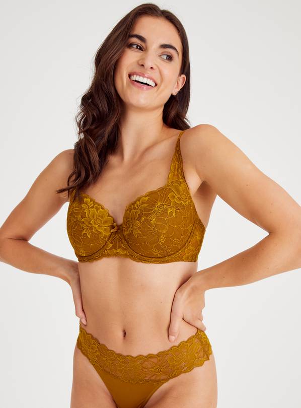 Buy Ochre Lace Comfort Full Cup Bra 42D, Bras