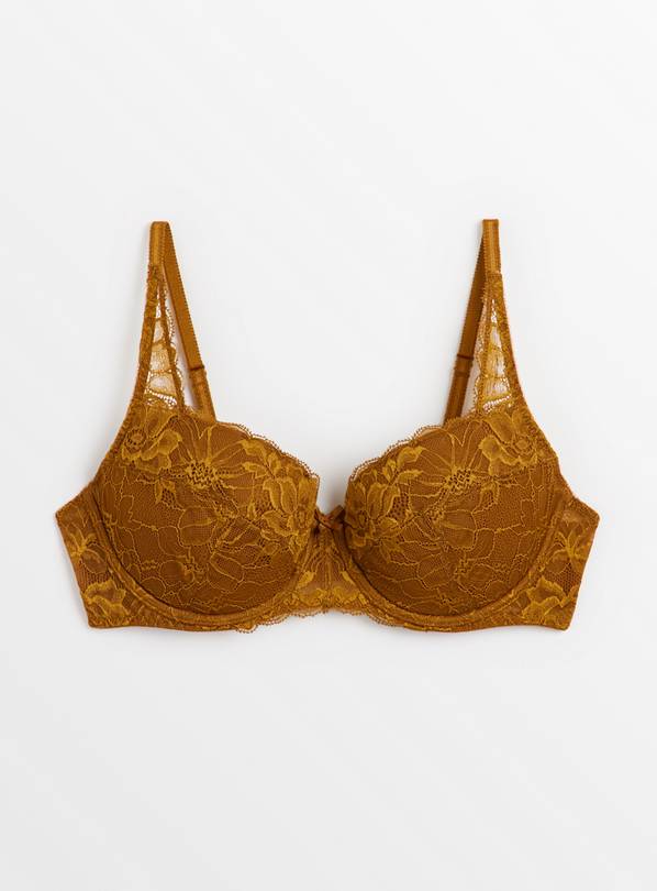 Buy Ochre Lace Comfort Full Cup Bra 34DD, Bras