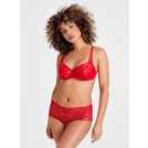 Buy Red Floral Lace Padded Bra 36A | Bras | Argos