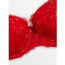 Buy Red Floral Lace Padded Bra 36A | Bras | Argos