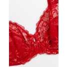 Buy Red Floral Lace Underwired Bra 32G | Bras | Argos