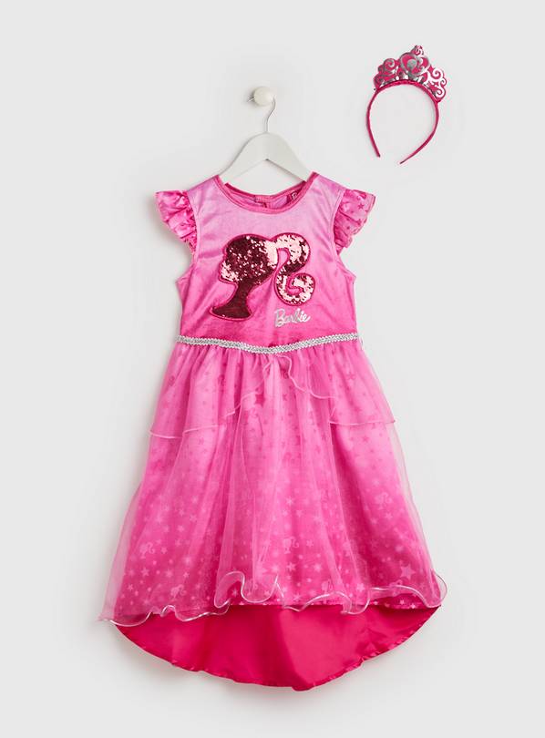Barbie Pink Dress & Tiara 5-6 years