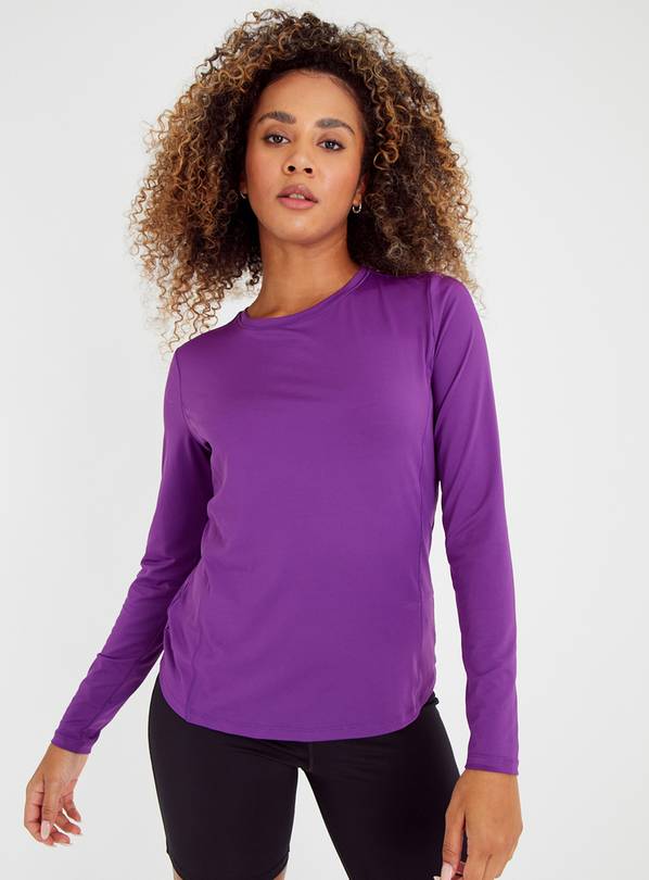 Womens Purple Long Sleeve Tops