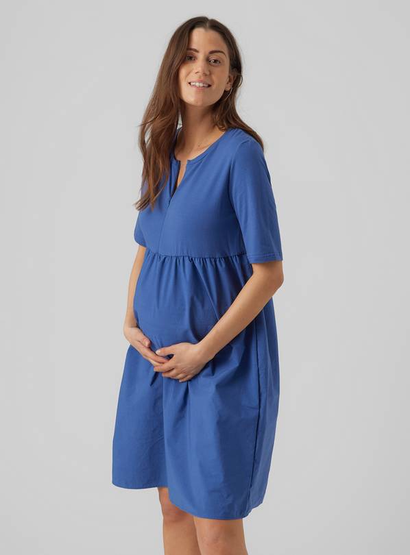 MAMALICIOUS Navy Maternity Dress S/UK8