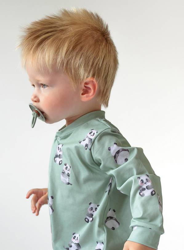 FRED & NOAH Sage Panda Sleepsuit 12-18 months