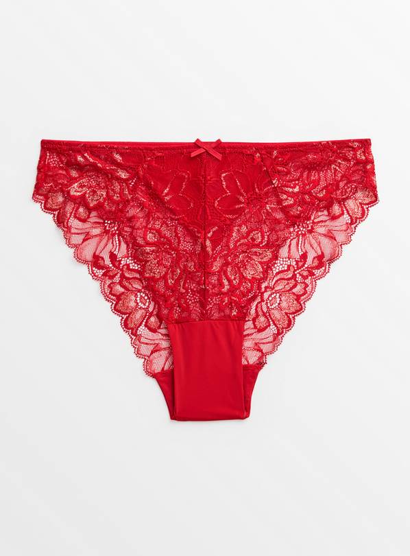 Buy Red Lace Shorts Knickers 10, Knickers, Argos