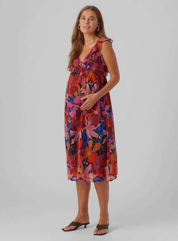 MAMALICIOUS Aprilia All Over Print Woven Midi Dress S/UK8