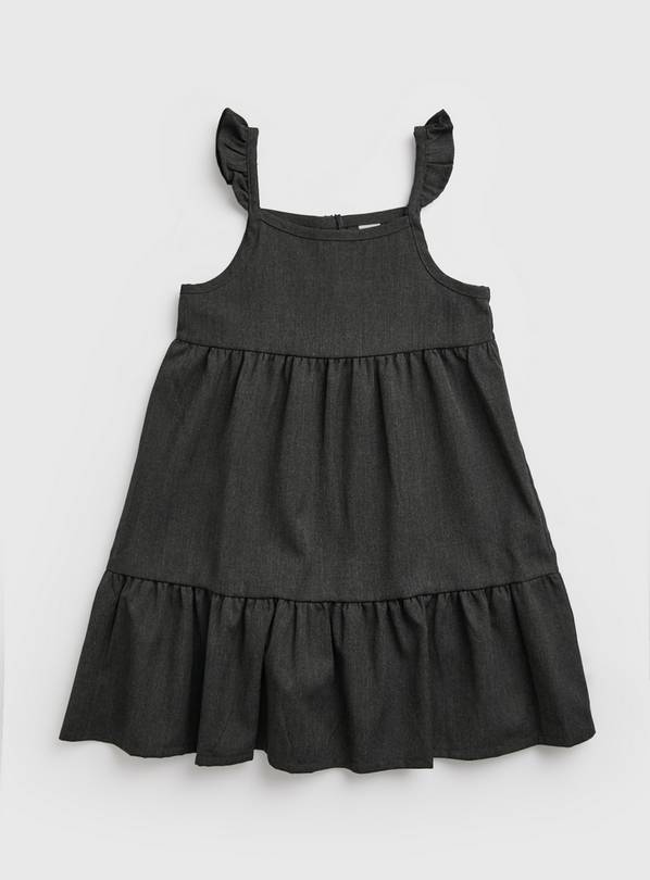 Grey Jersey Tiered Ruffle School Dress 12 years