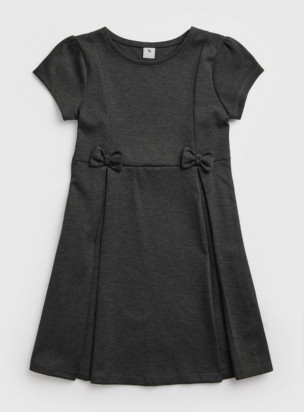 Grey Jersey Bow Detail School Dress 3 years