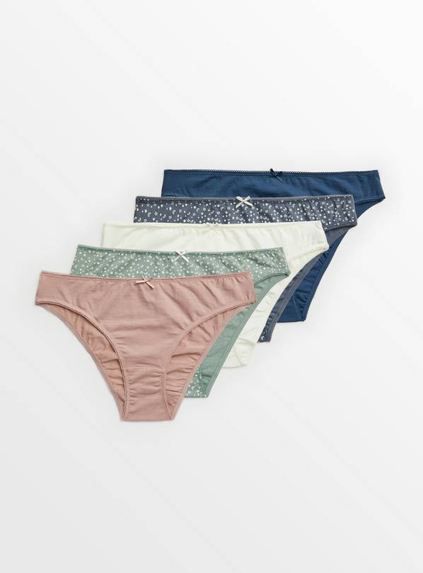 Marks & Spencer Printed Lace Trim Knickers (Pack of 5)