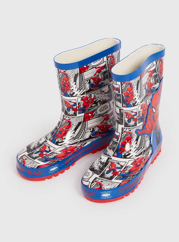 Kids spiderman outlet wellies