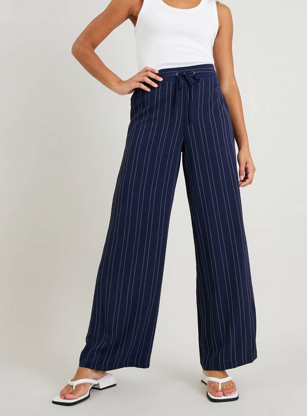 Ladies wide leg outlet pull on trousers