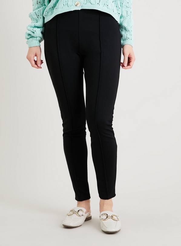 Petite Black Ponte Leggings