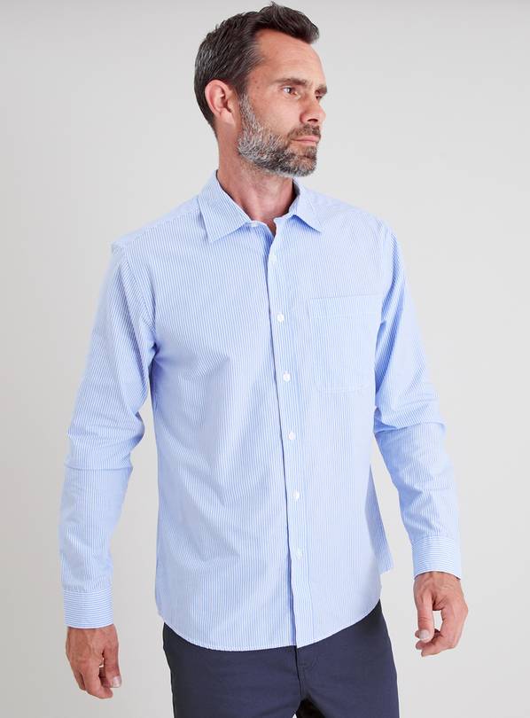 Buy Blue Butchers Stripe Regular Fit Shirt XXXL | Shirts | Tu