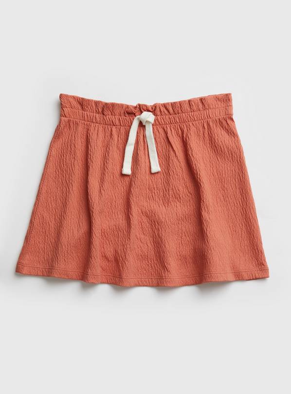 Orange Crinkle Skirt - 4 years
