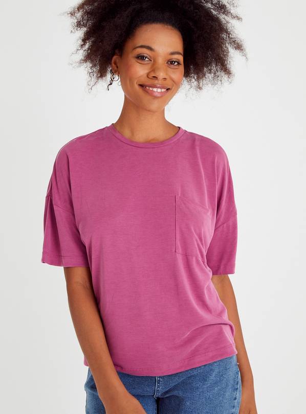 Buy Pink Oversized T-Shirt 12 | T-shirts | Argos