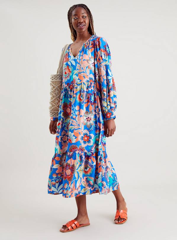 Floral midi day store dress