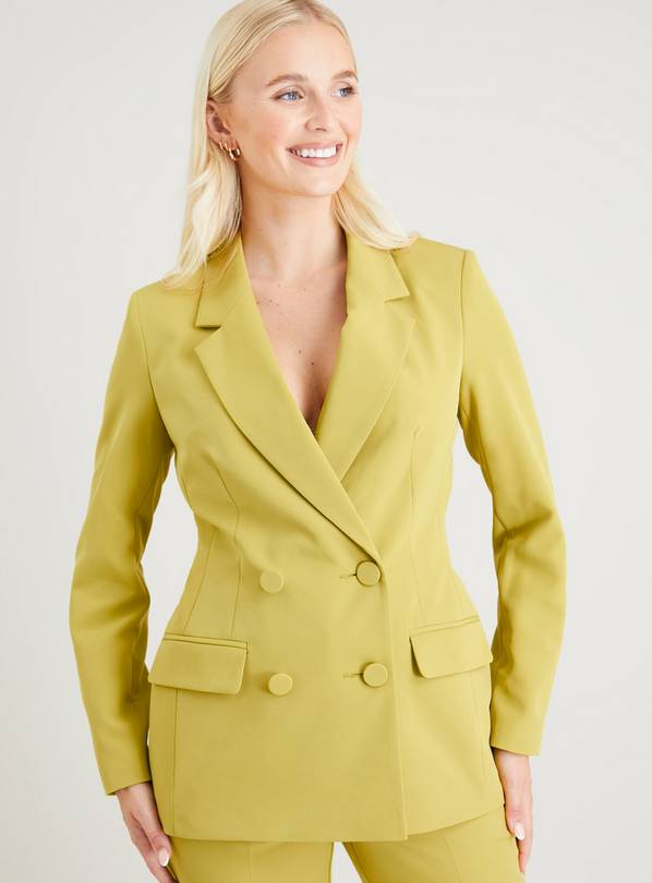 Green Double Breasted Coord Blazer 8