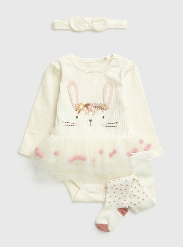 Buy Cream Bunny Tutu Bodysuit, Headband & Tights 912 months Allin
