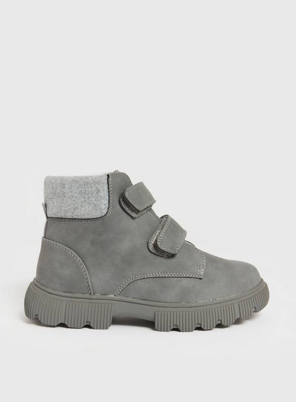 Grey faux 2024 suede boots