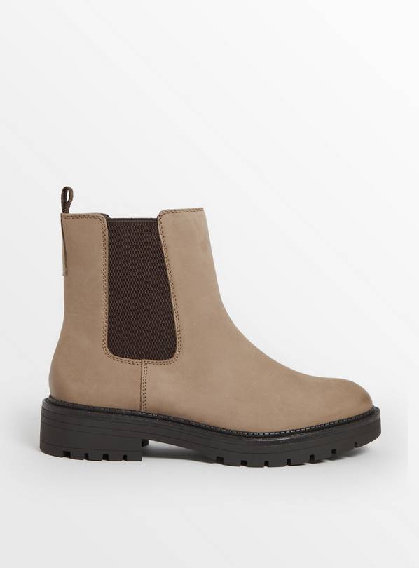 Buy Taupe Leather Chelsea Boots 6 Boots Tu