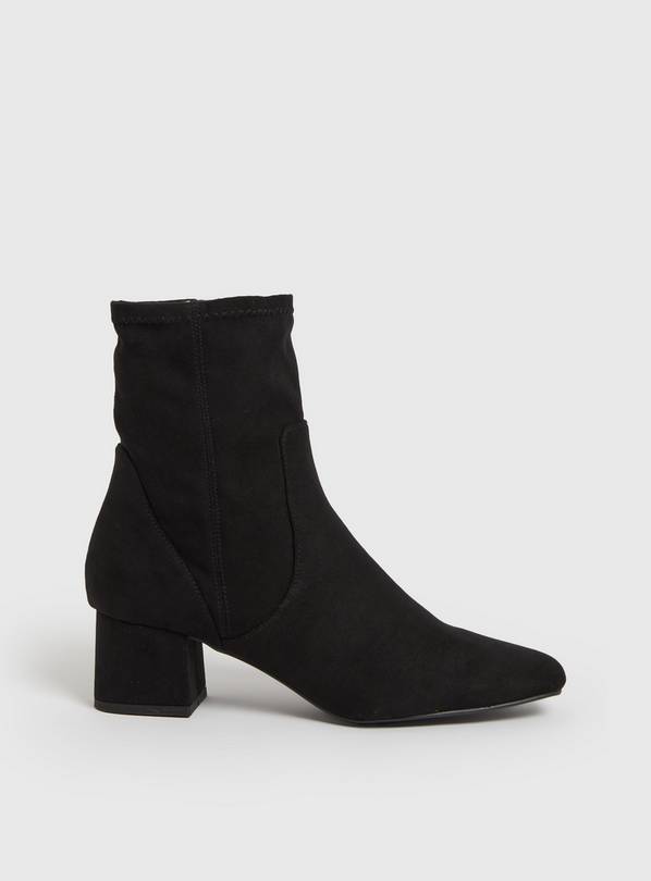 Buy Black Faux Suede Heeled Boots 6 Boots Tu