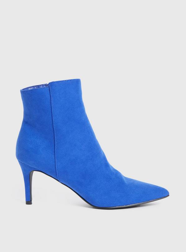 Blue suede best sale high heel boots